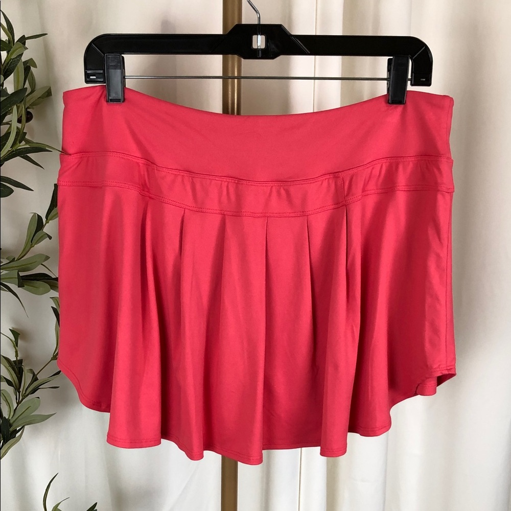 Lija Coral Pink Active Tennis Skort Pleated Sz L (A2) - Picture 3 of 9